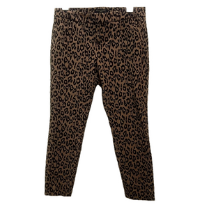 Banana Republic Sloan Cheetah Print Pencil Leg Pants Size 6 Mob Wife